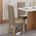Ver imagem 2 de Kit 2 Cadeiras Nice com Espaldar – Tecido Veludo Suede, Pés em Mdf com Sapatilhas Plásticas Mel/