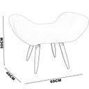 Ver imagem 5 de Kit 2 Poltronas Decorativas Para Sala Recepção Escritório Consultório + Puff Emilia Suede