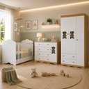 Ver imagem 3 de Quarto Bebê Completo Berço 3 em 1/Guarda-Roupa 3 Portas/Cômoda 4 Gavetas Vicente Multimóveis