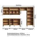 Ver imagem 4 de Armário de Cozinha Modulada com Balcão e Tampo 12 Portas 4 Gavetas Ágata 100% Mdf Vidro Reflecta Amê