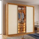 Ver imagem 2 de Guarda Roupas Casal 3 Portas de Correr Reflecta com LED 4 Gavetas Flex Eva
