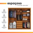 Ver mais imagens de Guarda Roupas Casal 3 Portas de Correr Reflecta com LED 4 Gavetas Flex Eva