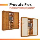 Ver imagem 3 de Guarda Roupas Casal 3 Portas de Correr Reflecta com LED 4 Gavetas Flex Eva