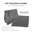 Ver imagem 2 de Kit 12 Toalhas de Lavabo Mão Linha Social 100% Algodao:Gelo
