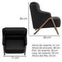 Ver imagem 3 de Poltrona Decorativa Madri Pes Madeira Courino Tcs 724 Moll