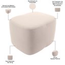 Ver imagem 6 de Poltrona de Amamentação com Balanço e Puff Orgânico Saori W01 Suede Bege - Lyam Decor