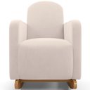 Ver imagem 6 de Poltrona de Amamentação com Balanço e Puff Orgânico Saori W01 Suede Bege - Lyam Decor