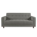 Ver imagem 3 de Sofá 03 Lugares Arezzo Suede Grafite Pés Chanfrado Tabaco - D'Rossi DRossi