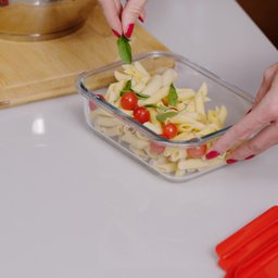 Pote de Vidro Hermético 1,04l Retangular Borossilicato Vermelho Uz Porta Mantimentos Marmita - 3