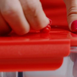 Pote de Vidro Hermético 1,04l Retangular Borossilicato Vermelho Uz Porta Mantimentos Marmita - 7