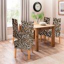 Ver imagem 2 de Kit 4 Capa de Cadeira Malha Gel com Elástico - Animal Print