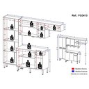 Ver imagem 4 de Cozinha Compacta Multimóveis Pequim Fg3413 Com 3 Leds Armário E Balcão Madeirada/preta