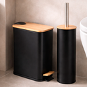 Ver imagem 4 de Kit Lavabo Banheiro Bambu Lixeira Pedal 5 Litros + Escova Sanitária Pgb
