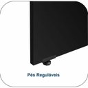 Ver imagem 5 de Mesa de Escritório 1,50×0,60m sem Gavetas Nogal Sevilha/preto
