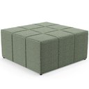 Ver imagem 1 de Puff Decorativo Para Sala de Estar Quadrado Milano 90x90cm W01 Bouclê Oliva - Lyam Decor