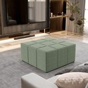 Ver imagem 2 de Puff Decorativo Para Sala de Estar Quadrado Milano 90x90cm W01 Bouclê Oliva - Lyam Decor
