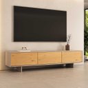 Ver imagem 2 de Rack TV 75 Madeira Cashmere Sala 184 cm 3 Portas Fendi Arto Idimex