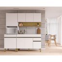 Ver imagem 1 de Cozinha Modulada Ambiente Line Composição 7 Supremo Freijó - Kits Paraná
