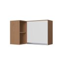 Ver imagem 3 de Armário Aéreo Canto Reto 1 Porta com Nicho Modulado Afrodite Decibal Móveis