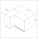 Ver imagem 5 de Armário Aéreo Canto Reto 1 Porta com Nicho Modulado Afrodite Decibal Móveis