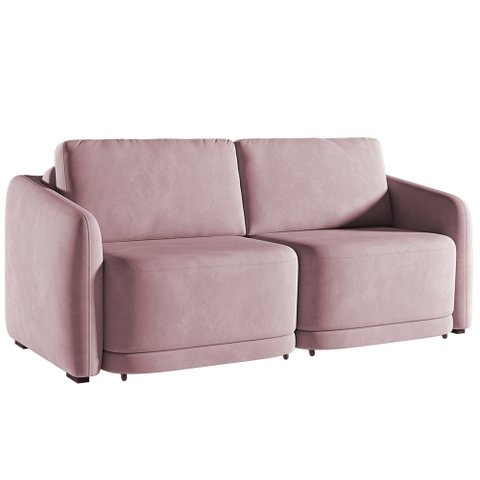 Sofá Cama Casal para Sala 176cm Polska K04 Veludo Rosê - Mpozenato