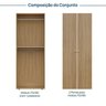 Módulo 70x180 2 Portas 1 Kit Prateleira Frame CabeCasa MadeiraOriginals - 3
