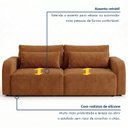 Ver imagem 3 de Sofá Cama 2 Lugares Retrátil e Reclinável 196cm Montreal