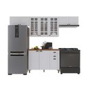Ver imagem 2 de Armário Cozinha Modulada Completa Americana 100% MDF 280cm Provence Multimóveis Crink-CPL014