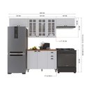 Ver imagem 4 de Armário Cozinha Modulada Completa Americana 100% MDF 280cm Provence Multimóveis Crink-CPL014