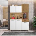Ver imagem 1 de Kit Cozinha Ambiente Gênova 6 Portas Freijó Supremo Ripado - Kits Paraná