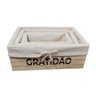Caixa de Madeira Cesta Luxo Conjunto com 3 Peças - 5