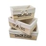 Caixa de Madeira Cesta Luxo Conjunto com 3 Peças - 1