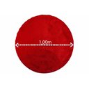 Ver imagem 3 de Tapete Redondo 1,00m Quarto Sala Escritório Pelo Macio.:vermelho