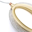 Ver imagem 7 de Pendente Anel Cristal Dourado Polido Led 7w 3 Cores 3000k 4000k 6500k Metal e Acrílico Design Modern