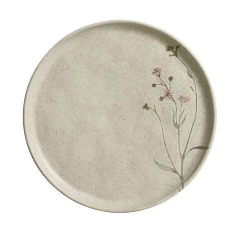 Prato de Sobremesa Bio Stoneware Campestre Ø21,5cm Mesa Posta Porto Brasil