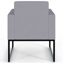 Ver imagem 3 de Kit 2 Poltronas Decorativas para Sala Recepção Base Fixa de Metal Helô L02 Suede Cinza - Lyam