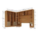 Ver imagem 4 de Guarda-roupa Modulado Soberano 11 Portas 8 Gavetas 100% Mdf com Espelho Cinamomo/cappuccino - Panora
