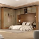 Ver imagem 1 de Guarda-roupa Modulado Soberano 11 Portas 8 Gavetas 100% Mdf com Espelho Cinamomo/cappuccino - Panora