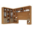 Ver imagem 2 de Guarda-roupa Modulado Soberano 11 Portas 8 Gavetas 100% Mdf com Espelho Cinamomo/cappuccino - Panora