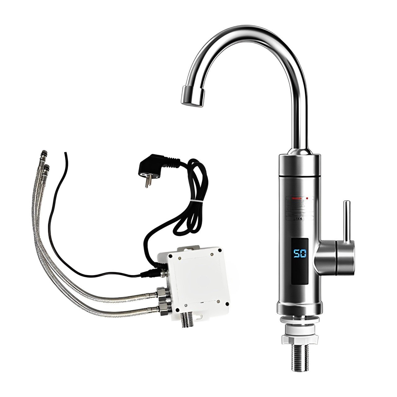 Torneira Elétrica 220v Monocomando Giratória com Misturador Quente e Fria - 5