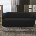 Ver imagem 2 de Sofá 3 Lugares Orgânico Sala de Estar Living 170cm Carmen F04 Veludo Preto - Lyam Decor