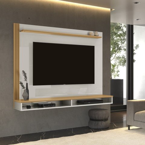 Painel Davos p/ TV até 55'' Fendi/Freijó Nobre