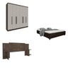 Quarto Casal Completo com Cama, Cabeceira e Guarda-Roupa 6 Portas Veneto Tcil Móveis - 2