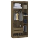 Ver imagem 3 de Guarda Roupa Modulado 102cm com 3 Portas Delphi Avelã/grey L01 - Mpozenato