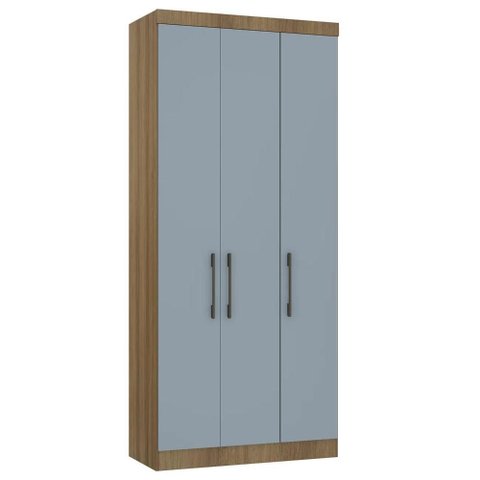 Guarda Roupa Modulado 102cm com 3 Portas Delphi Avelã/grey L01 - Mpozenato