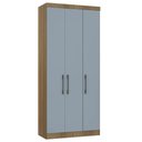Ver imagem 1 de Guarda Roupa Modulado 102cm com 3 Portas Delphi Avelã/grey L01 - Mpozenato