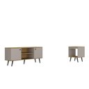 Ver imagem 2 de Conjunto Sala de Estar Tóquio 2 Peças Rack para TV e Mesa Apoio Cor Arenas/Lamina Mel C00D1350MA12
