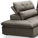 Ver imagem 6 de Sofá 3 Lugares Retrátil Reclinável Chaise Esquerdo 258cm Bergen F04 Veludo Marrom Claro - Lyam Decor
