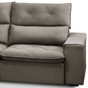 Ver imagem 7 de Sofá 3 Lugares Retrátil Reclinável Chaise Esquerdo 258cm Bergen F04 Veludo Marrom Claro - Lyam Decor