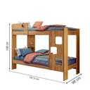 Ver imagem 3 de Beliche Infantil Vegas com Proteção Lateral e Escada Frontal 198cm Amadeirado- Tigus